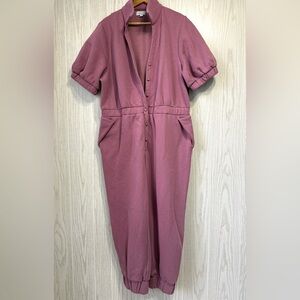 J. Brooks Boutique Mauve Utility Jumpsuit Short Sleeve 2XL